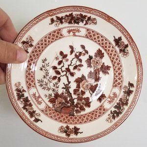 Set of 8 Brown Transferware Plates